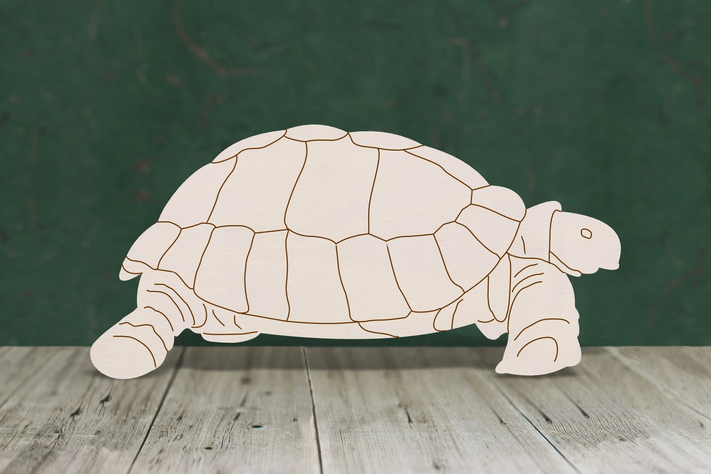 Tortoise with etched detail wooden craft cut out - plywood