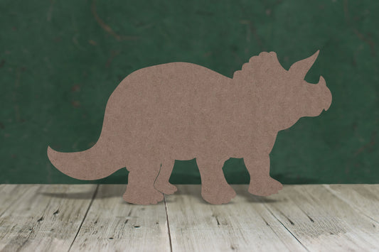 Triceratops dinosaur - wooden craft shape - 2mm MDF