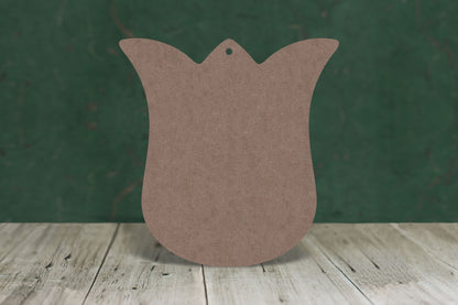 Flower Tulip - wooden craft cut-out - 2mm MDF