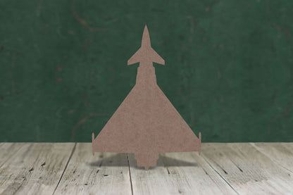 Laser cut, blank wooden Typhoon jet plane shape for craft