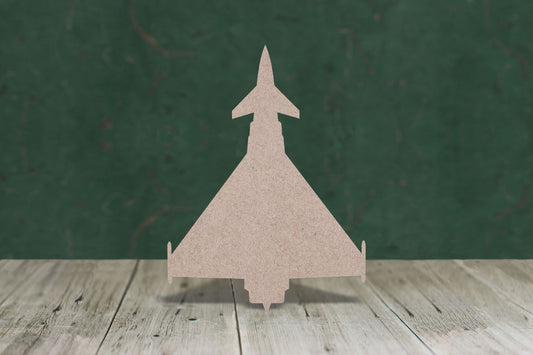 Laser cut, blank wooden Typhoon jet plane shape for craft