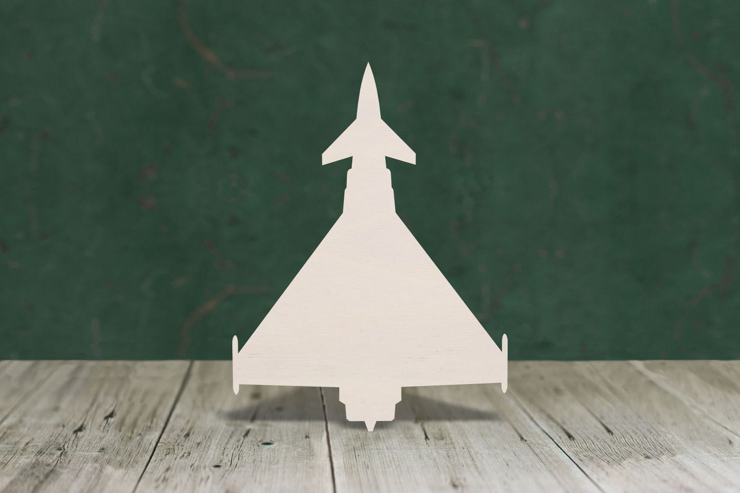 laser cut blank wooden Typhoon jet plane shape for craft