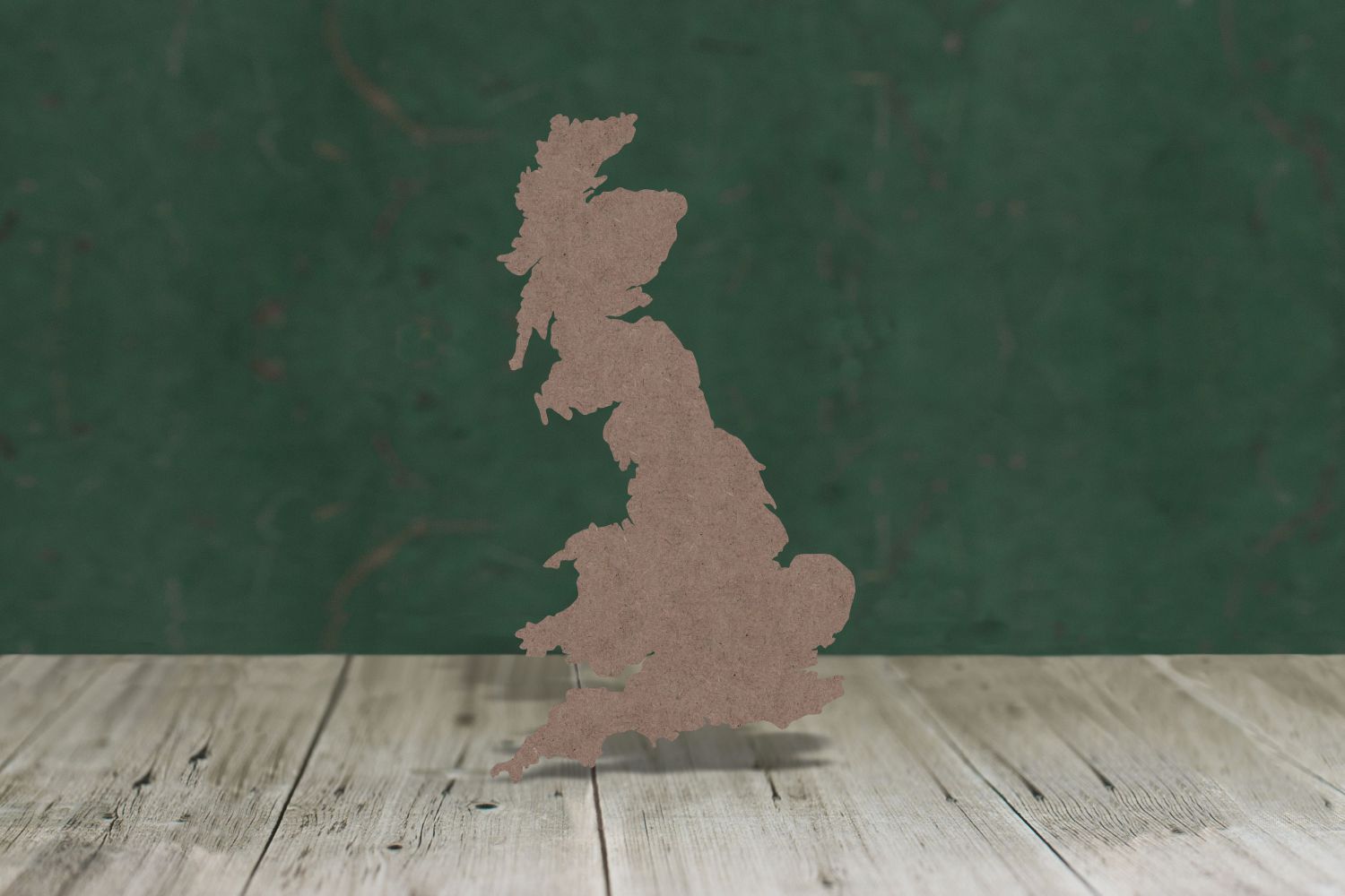 Laser cut, blank wooden UK map outline shape for craft