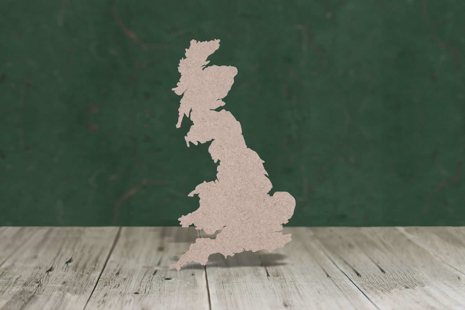 Laser cut, blank wooden UK map outline shape for craft