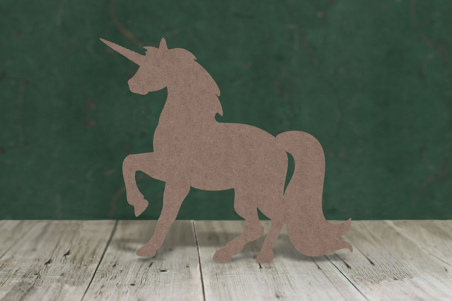 Laser cut, blank wooden Unicorn shape for craft