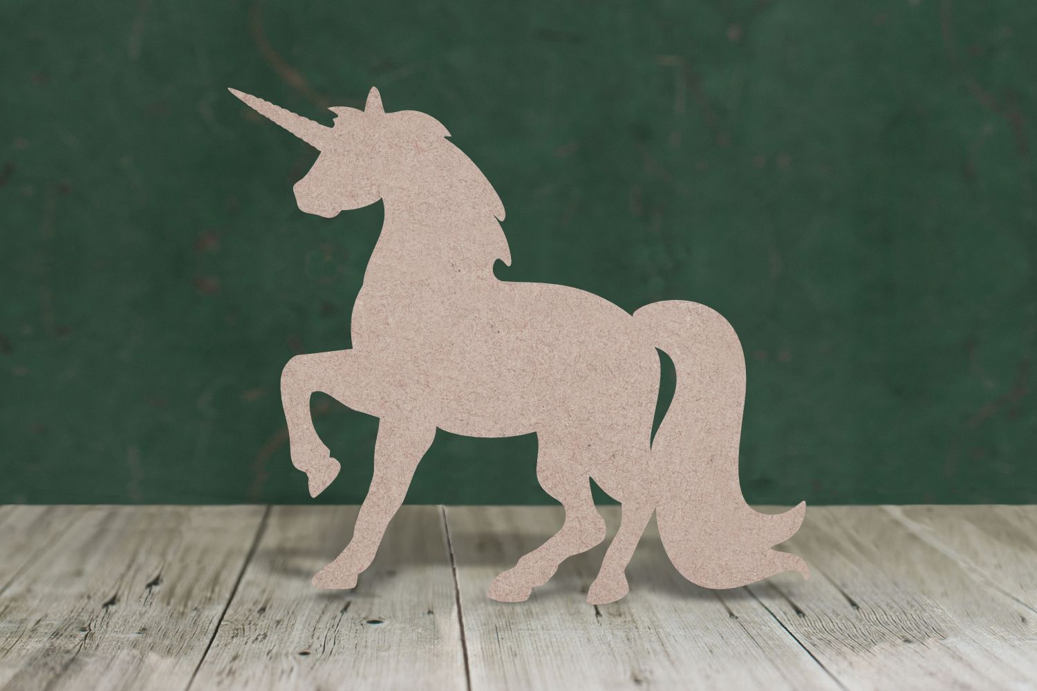 Laser cut, blank wooden Unicorn shape for craft