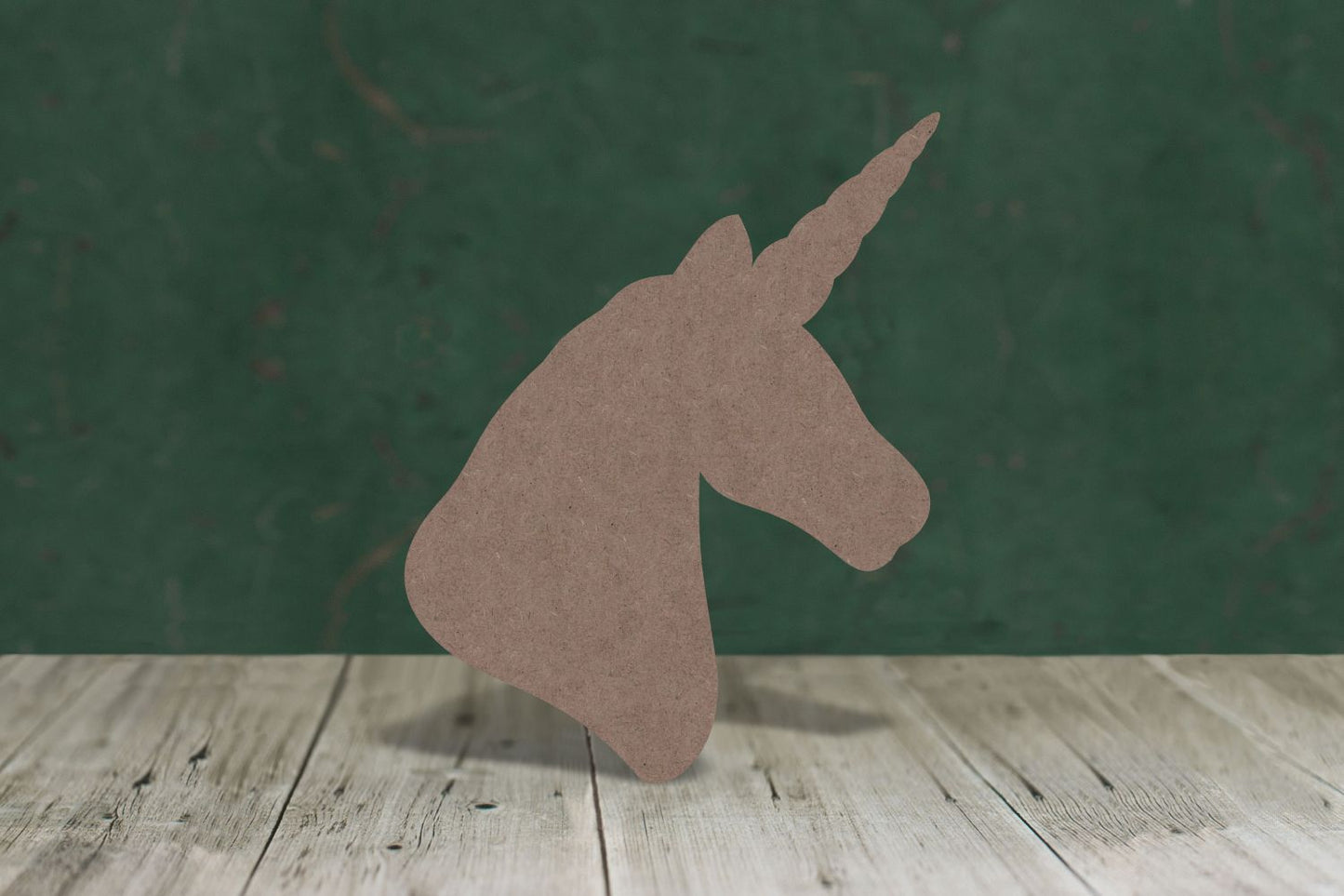 Laser cut, blank wooden Unicorn head shape for craft