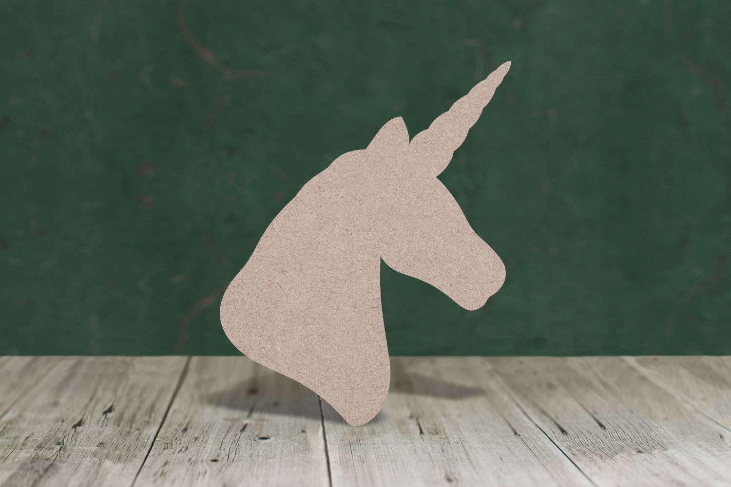 Laser cut, blank wooden Unicorn head shape for craft