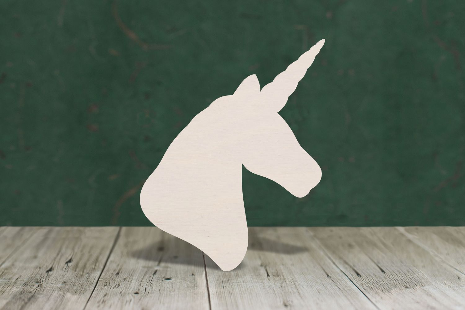 laser cut blank wooden Unicorn head shape for craft