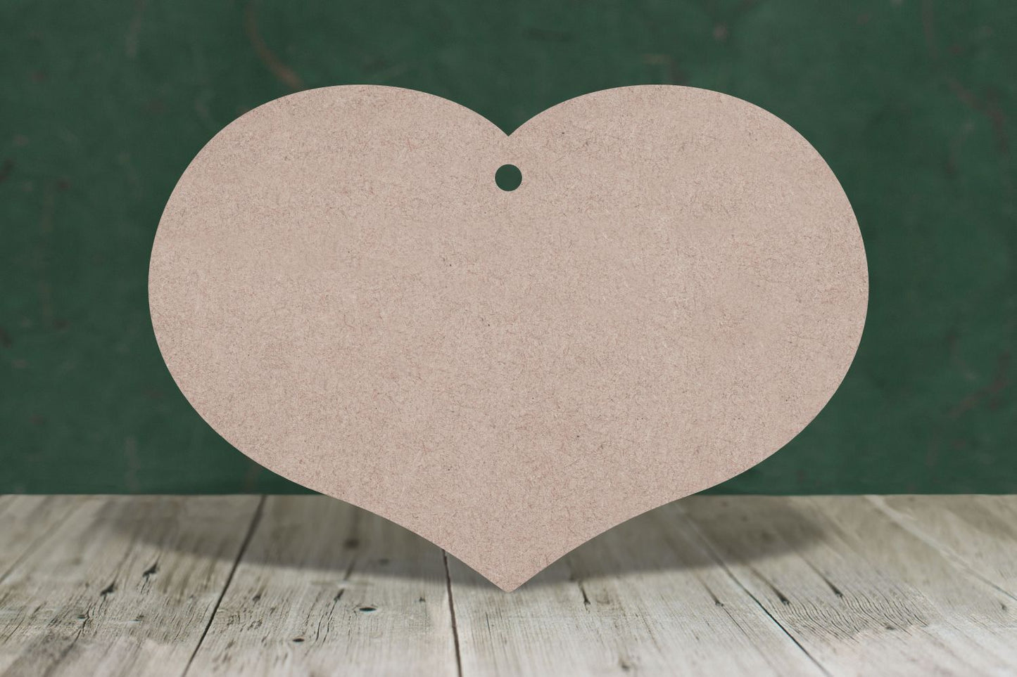 Laser cut, blank wooden Wide heart shape for craft