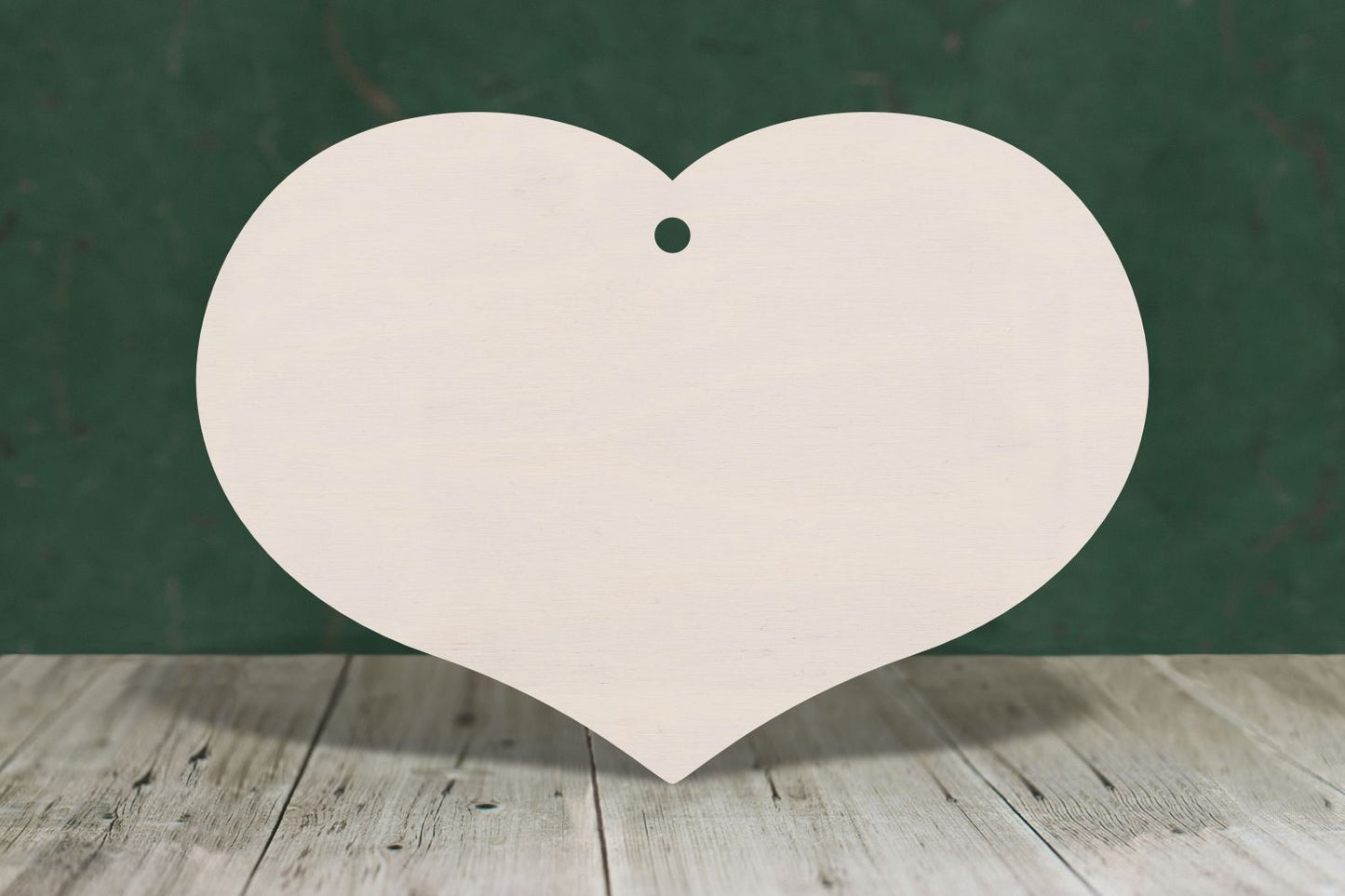 laser cut blank wooden Wide heart shape for craft