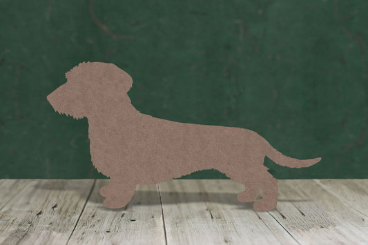 Laser cut, blank wooden Wire haired Dachshund shape for craft