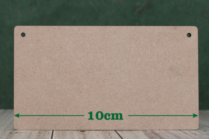 10 cm Wide 3mm thick MDF Plaques with rounded corners