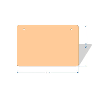 15 cm Wide Blank board plaques with rounded corners - plywood