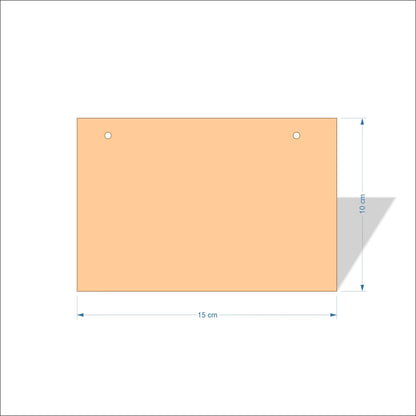 15 cm Wide Blank board plaques with square corners - plywood