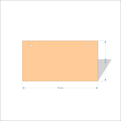 15 cm Wide Blank board plaques with square corners - plywood