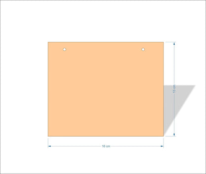 16 cm X 13 cm 4mm poplar plywood Plaques with square corners