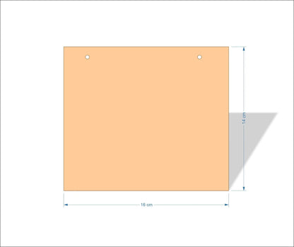 16 cm X 14 cm 4mm poplar plywood Plaques with square corners