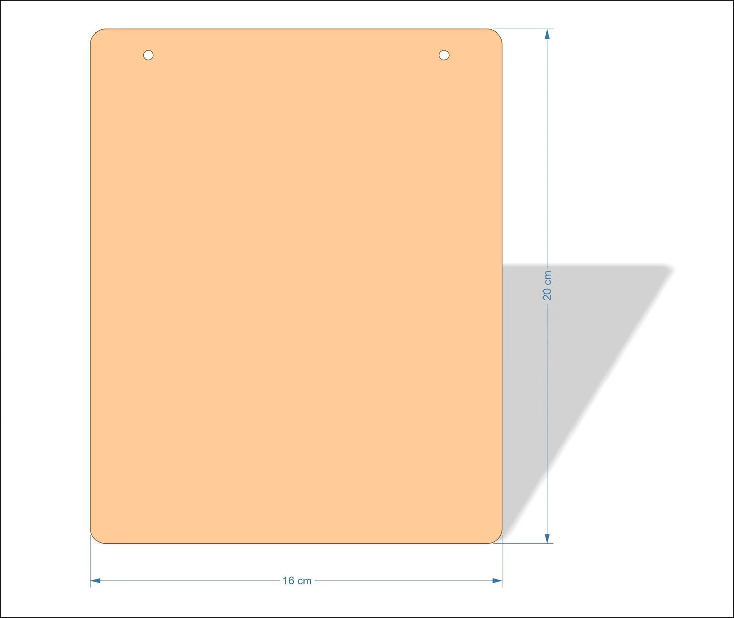 16 cm X 20 cm 4mm poplar plywood Plaques with rounded corners