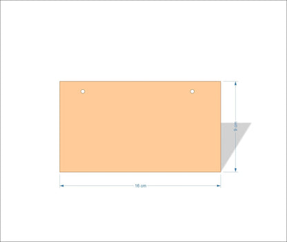 16 cm X 9 cm 4mm poplar plywood Plaques with square corners