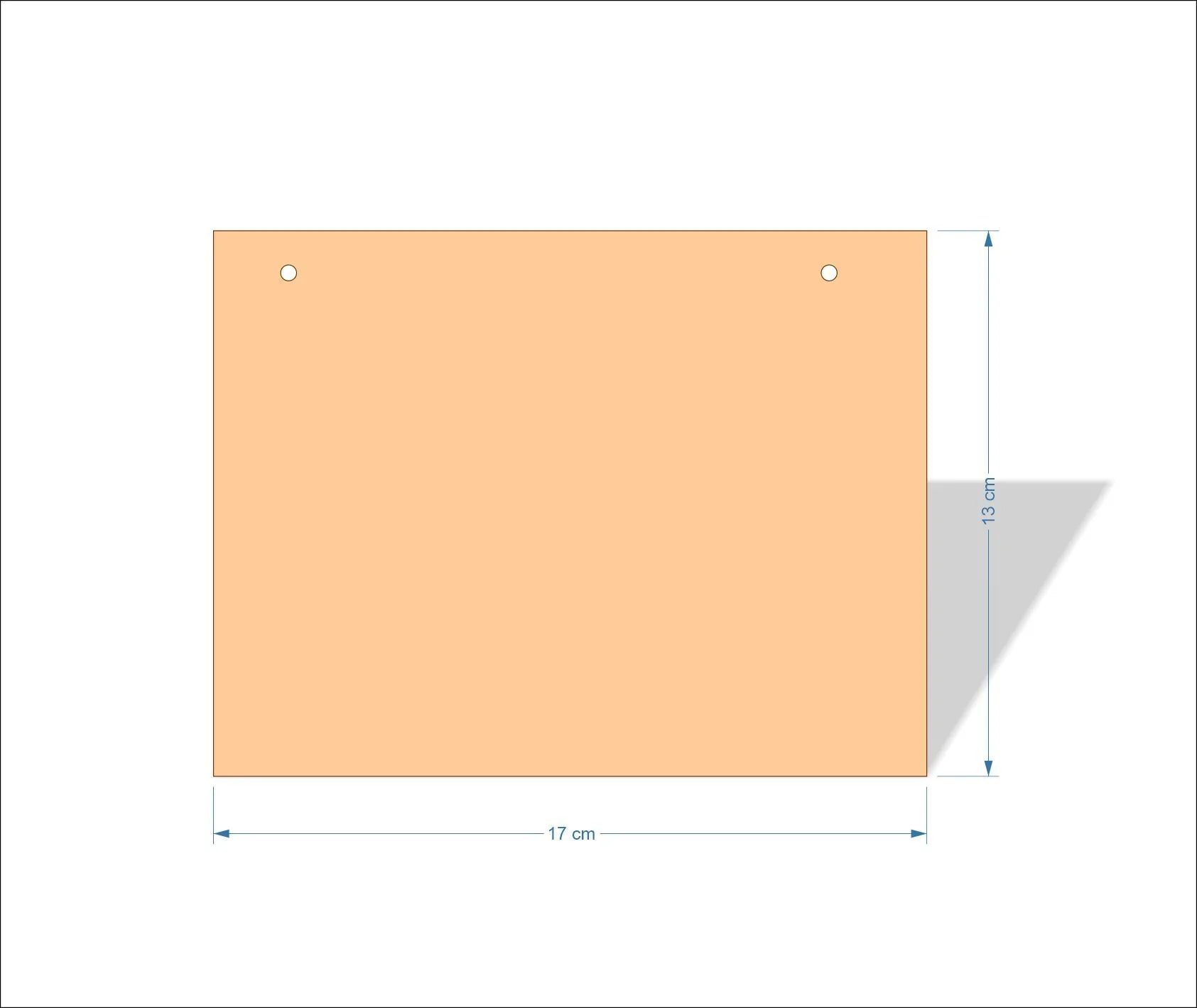 17 cm X 13 cm 4mm poplar plywood Plaques with square corners