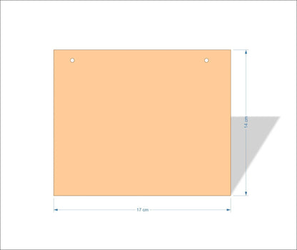 17 cm X 14 cm 4mm poplar plywood Plaques with square corners