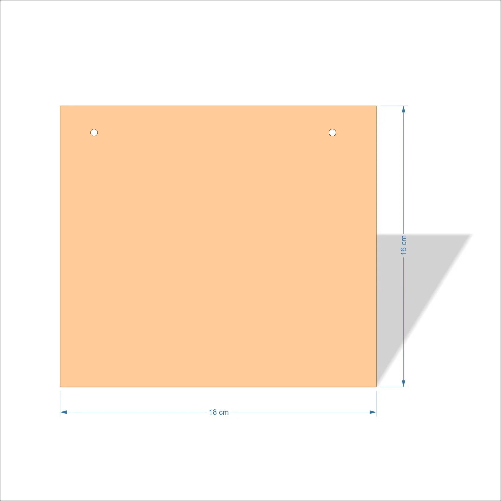 18 cm X 16 cm 4mm poplar plywood Plaques with square corners