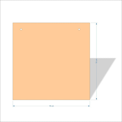 18 cm X 18 cm 4mm poplar plywood Plaques with square corners