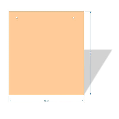 18 cm X 20 cm 4mm poplar plywood Plaques with square corners