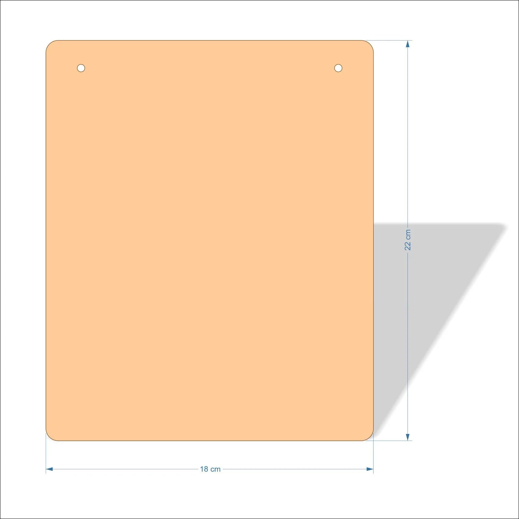 18 cm X 22 cm 4mm poplar plywood Plaques with rounded corners