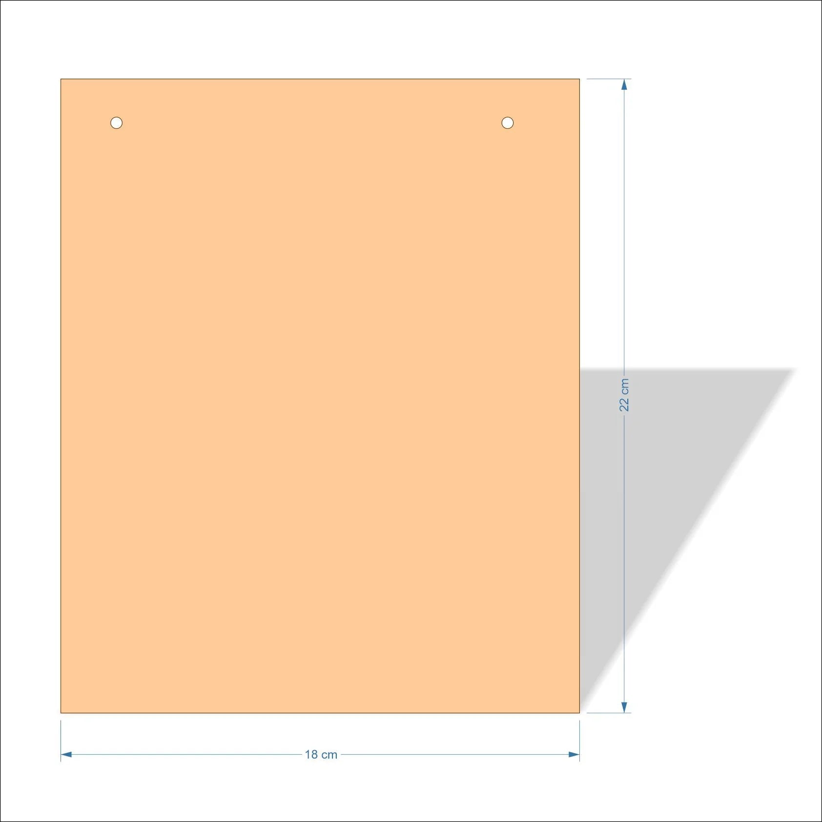 18 cm X 22 cm 4mm poplar plywood Plaques with square corners