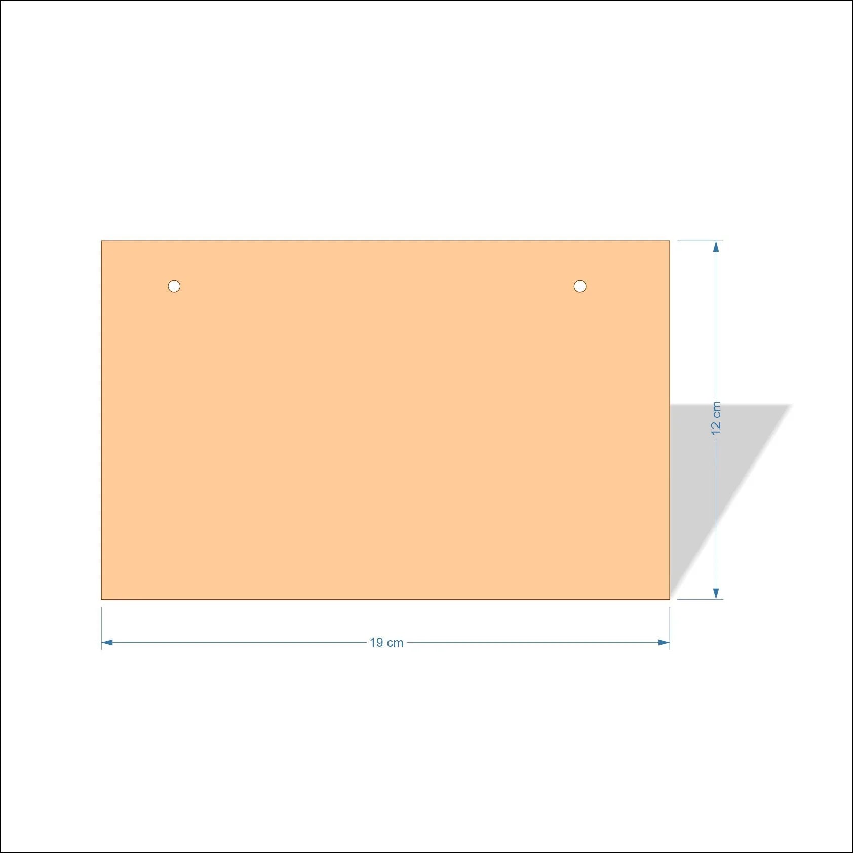 19 cm X 12 cm 4mm poplar plywood Plaques with square corners