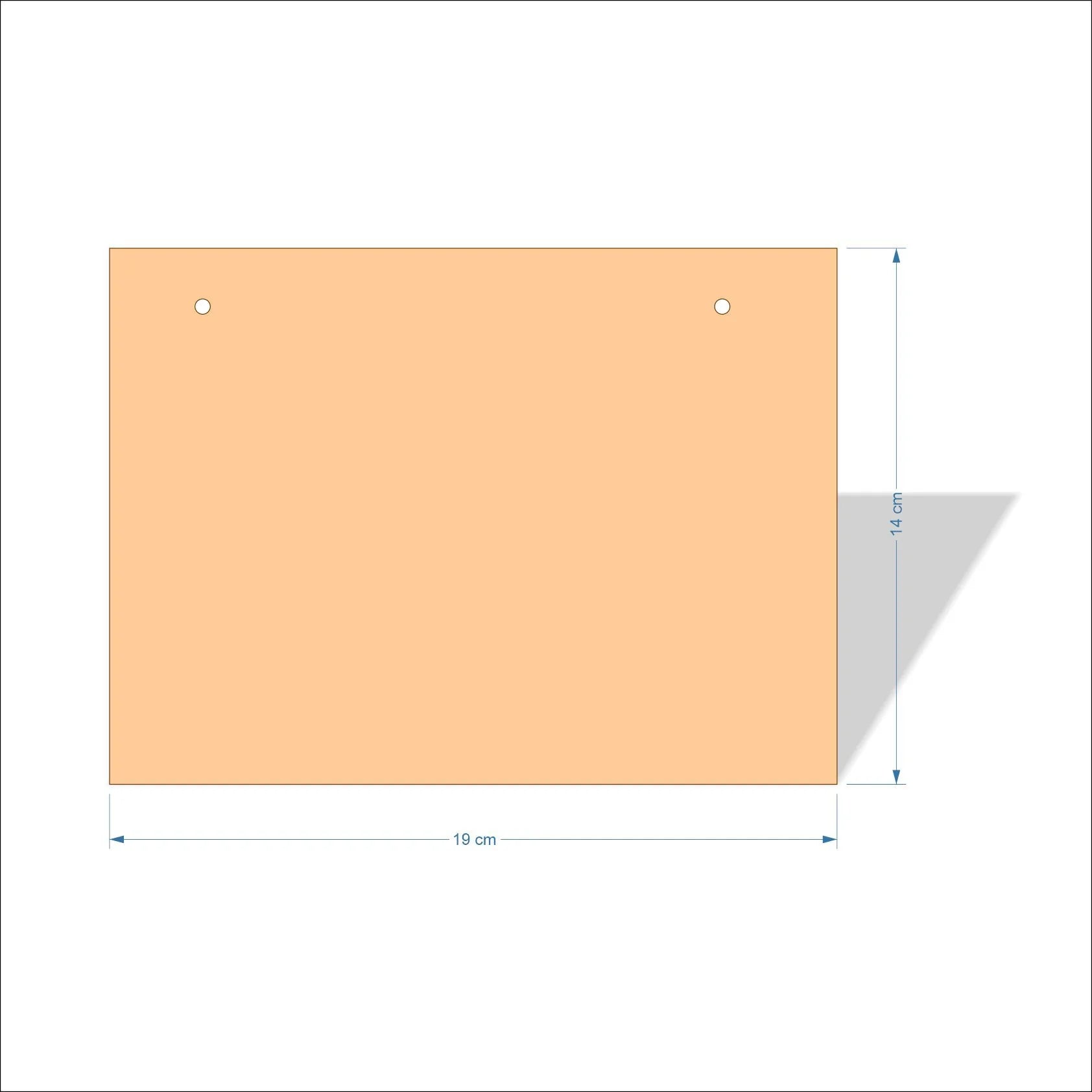 19 cm X 14 cm 4mm poplar plywood Plaques with square corners