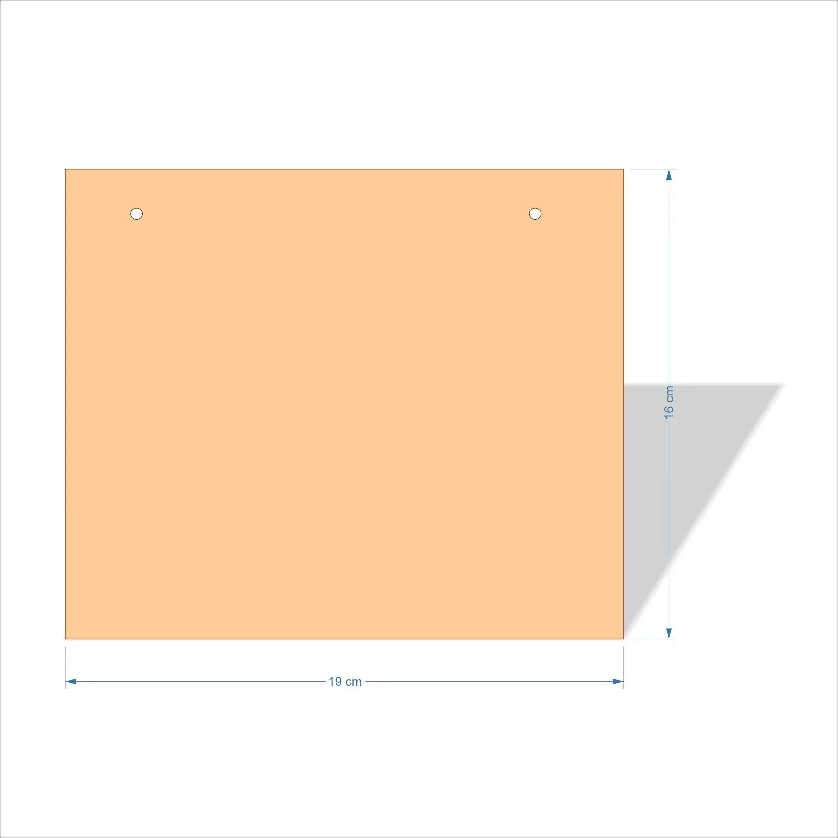 19 cm X 16 cm 4mm poplar plywood Plaques with square corners