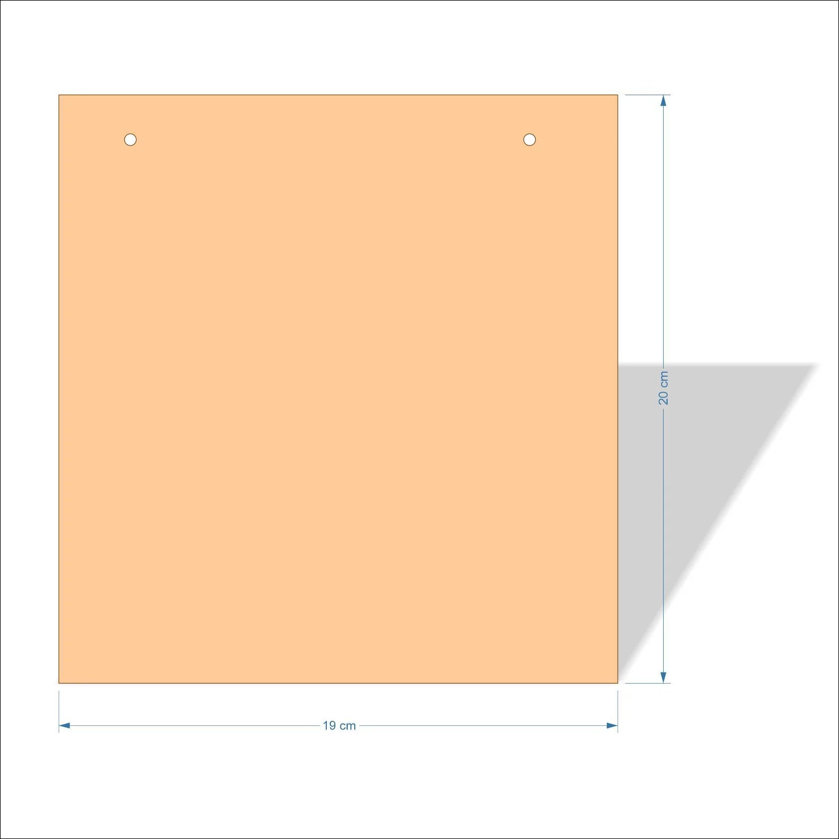 19 cm X 20 cm 4mm poplar plywood Plaques with square corners