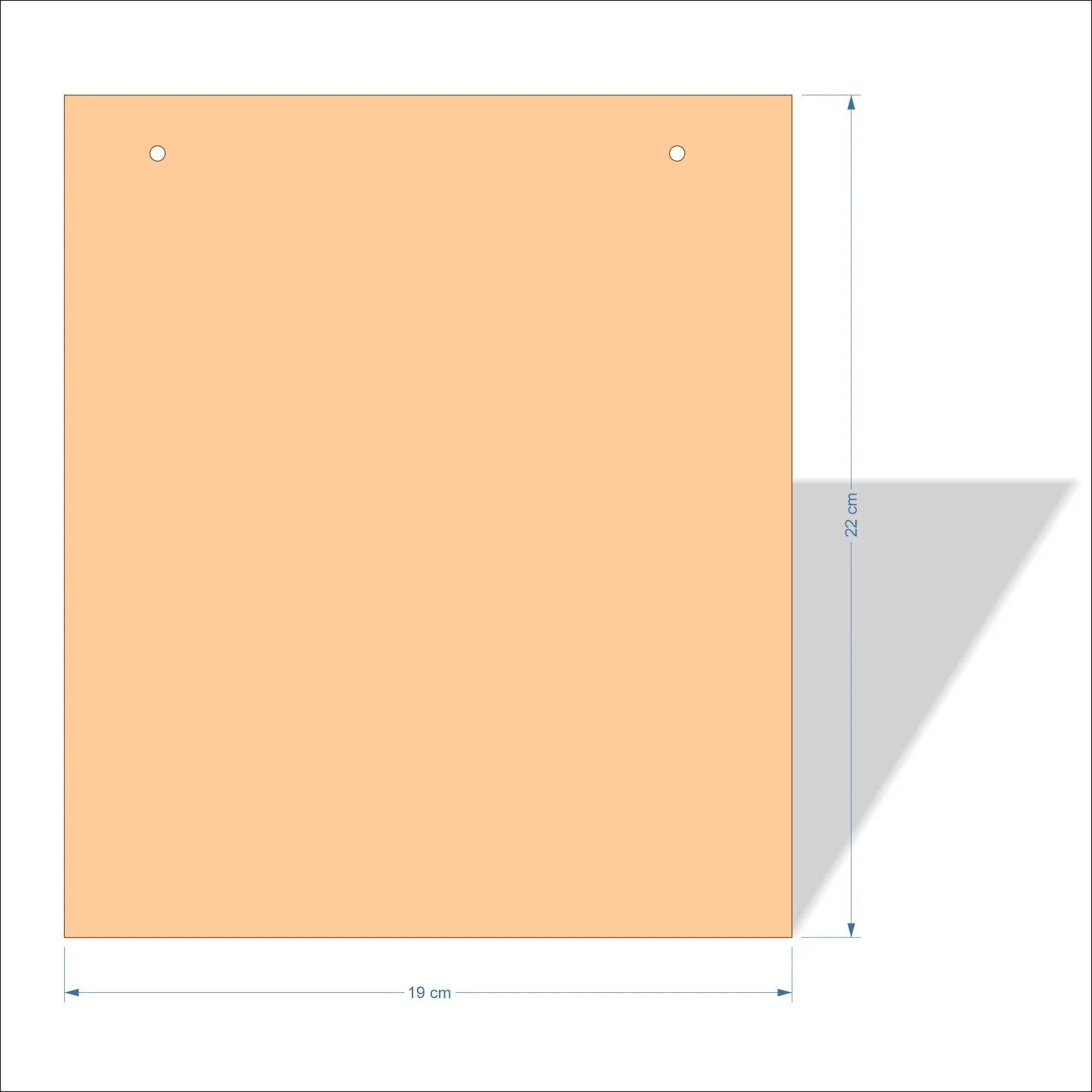 19 cm X 22 cm 4mm poplar plywood Plaques with square corners