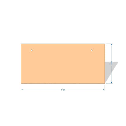 19 cm Wide Blank board plaques with square corners - plywood