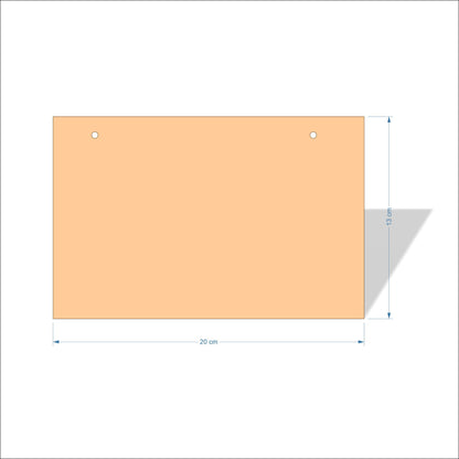 20 cm X 13 cm 3mm MDF Plaques with square corners