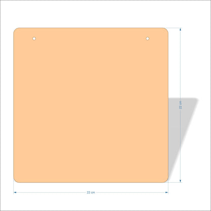 22 cm X 22 cm 3mm MDF Plaques with rounded corners