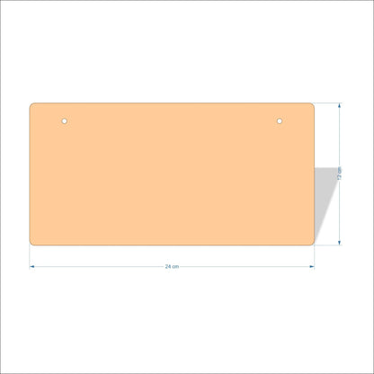 24 cm X 12 cm 4mm poplar plywood Plaques with rounded corners