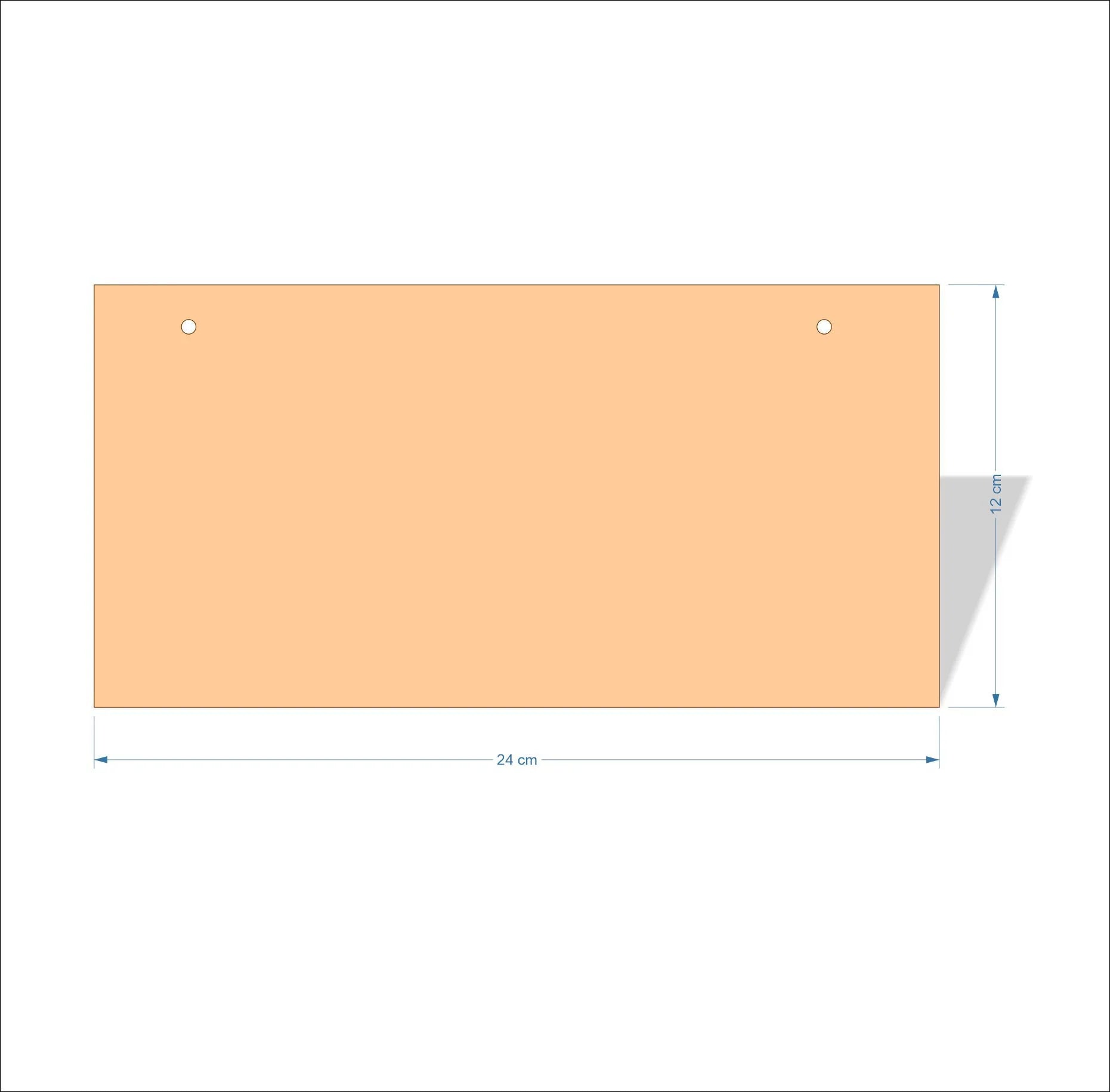 24 cm X 12 cm 4mm poplar plywood Plaques with square corners