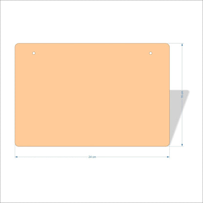 24 cm Wide Blank board plaques with rounded corners - plywood