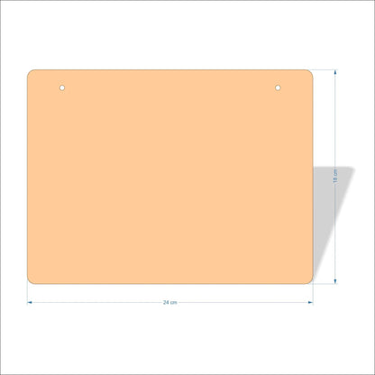 24 cm Wide Blank board plaques with rounded corners - plywood