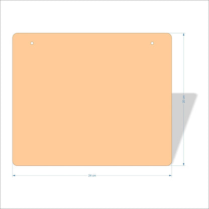 24 cm Wide Blank board plaques with rounded corners - plywood