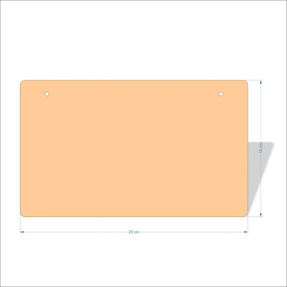 25 cm Wide Blank board plaques with rounded corners - plywood