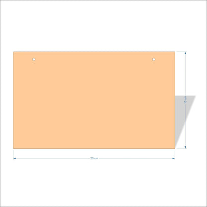 25 cm Wide Blank board plaques with square corners - plywood