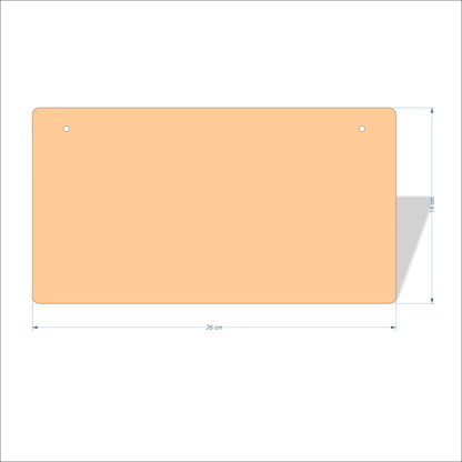 26 cm Wide Blank board plaques with rounded corners - plywood