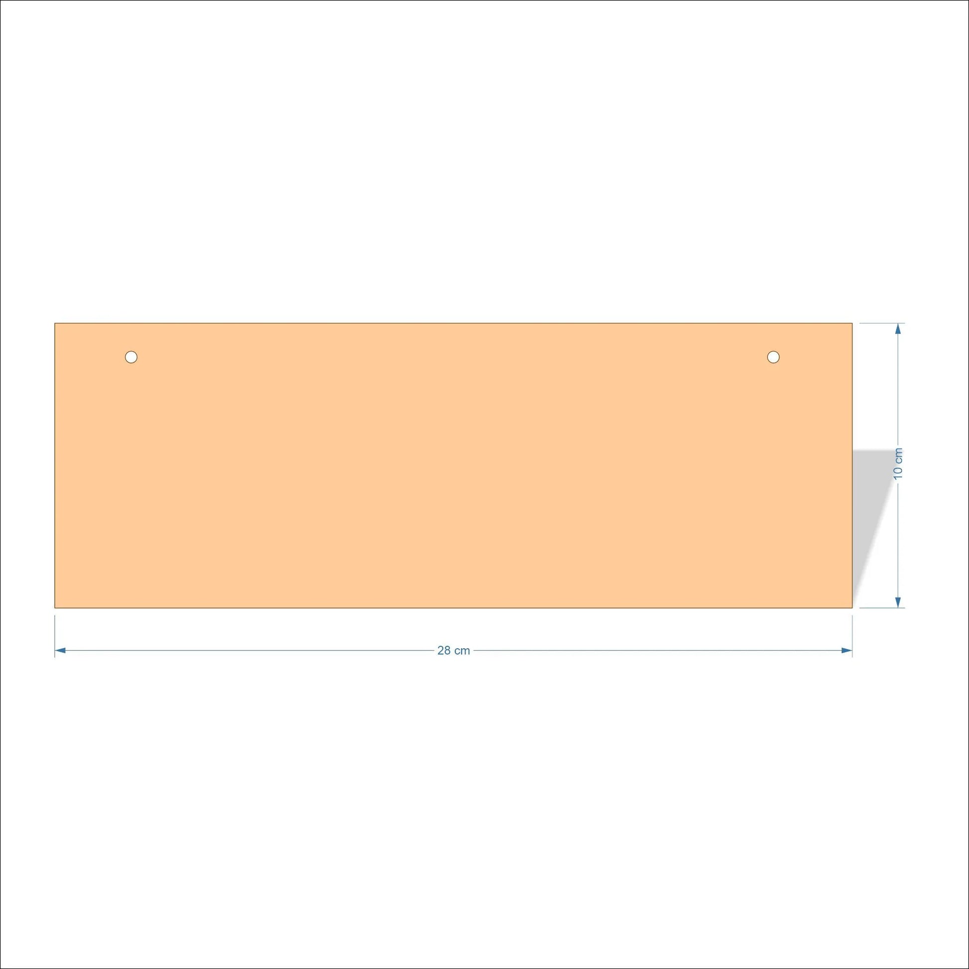 28 cm X 10 cm 4mm poplar plywood Plaques with square corners