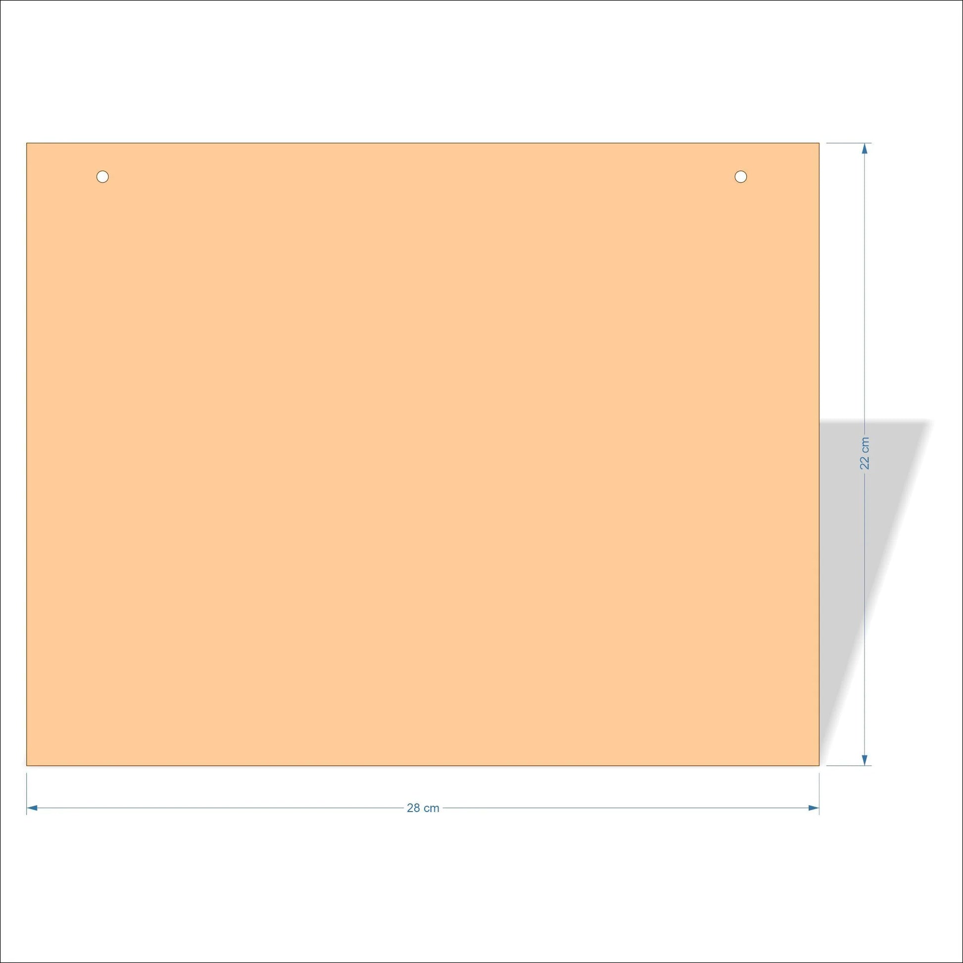 28 cm X 22 cm 4mm poplar plywood Plaques with square corners