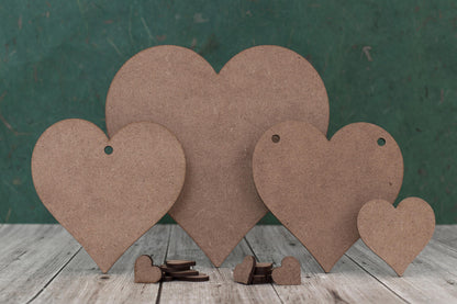 2mm MDF Heart Shapes